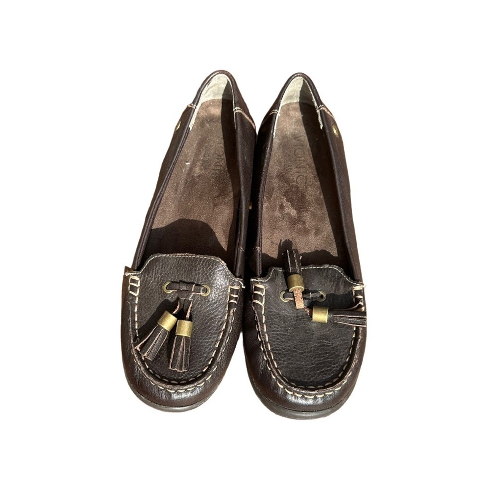Vionic Abbie Loafers Tassels Brown Ortho Comfort Orthaheel Women's 6.5 Shoes